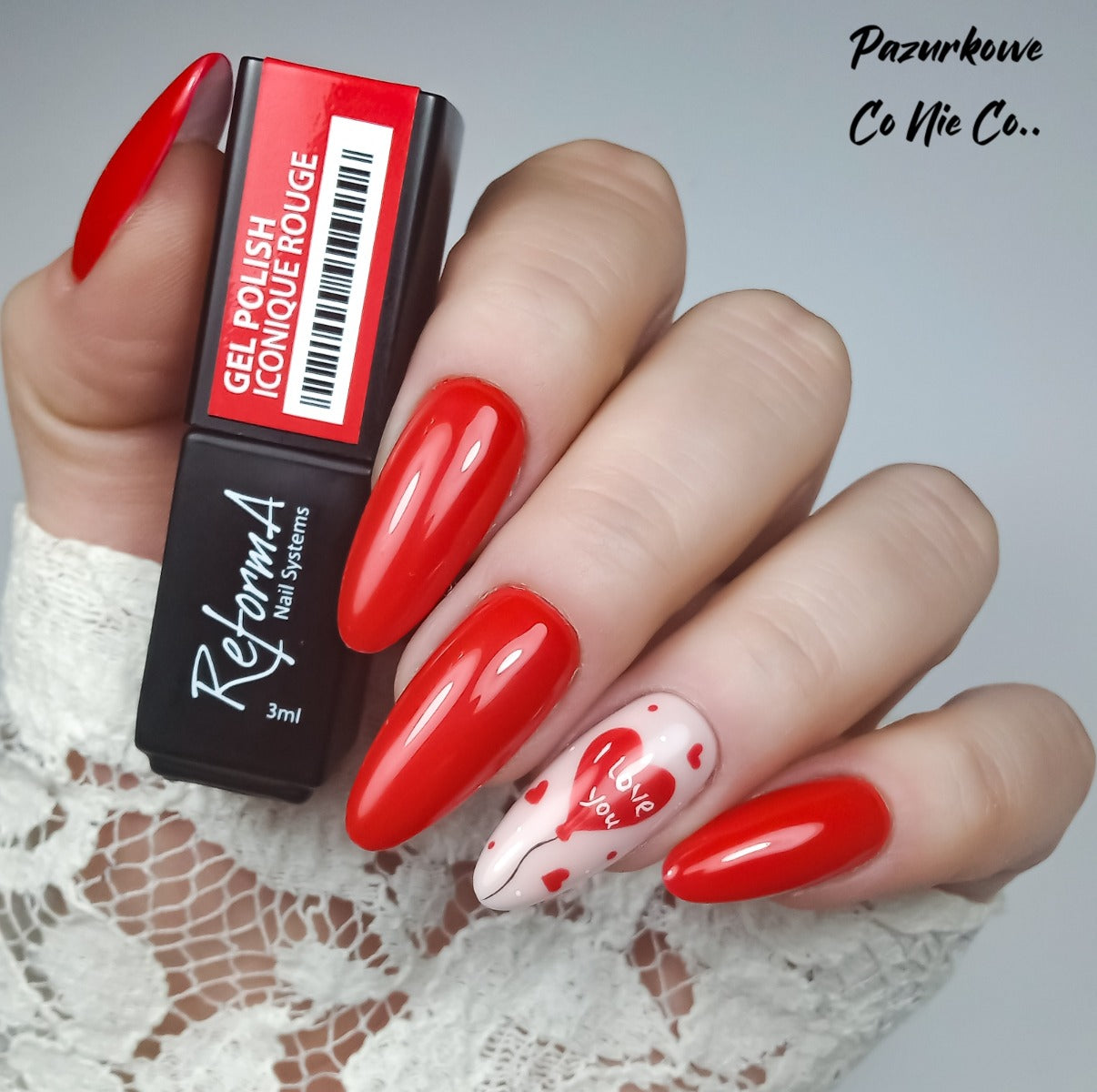 Červený, žiarivý, ženský hybridný lak - GP Iconique Rouge, 10 ml